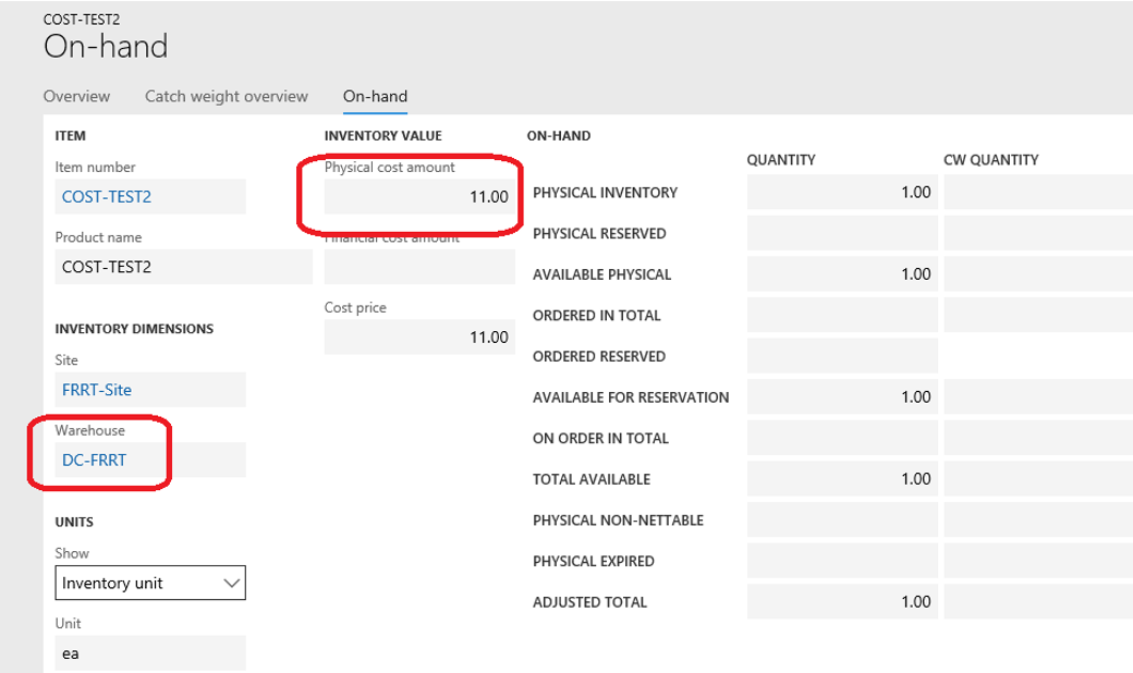 microsoft dynamics ax percentage costing