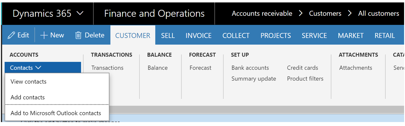 can i add new contacts to outlook