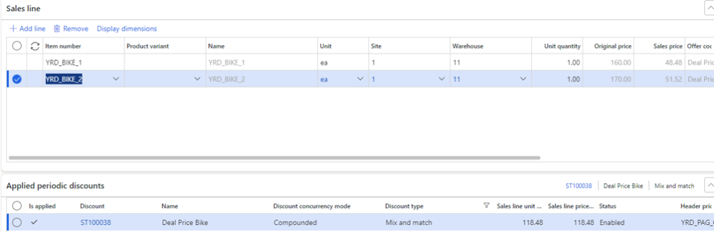 Pricing management : applying Discounts (Mix and match discount, Coupon ...